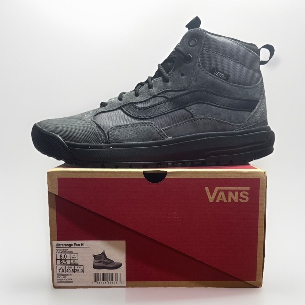 Vans UltraRange Exo Hi MTE-1 Pewter Black Size Men 8 Women 9.5